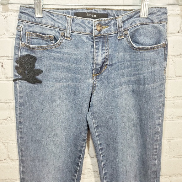 4x20 Joe's girls blue jeans black floral embroider - Picture 3 of 8